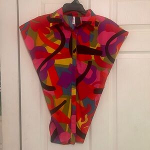 Colorful Abstract Blouse